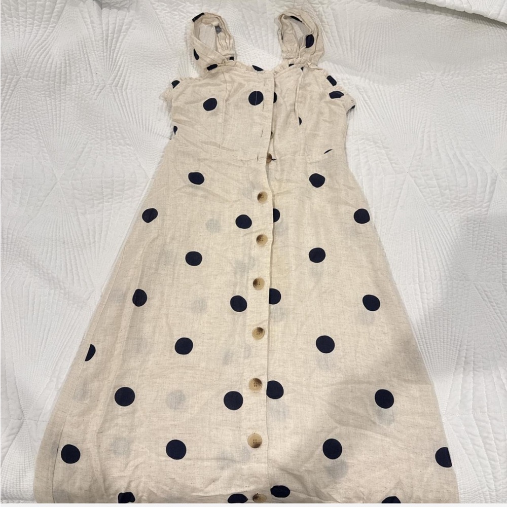 Sincerely Jules Cream and Black Polka Dot Dress